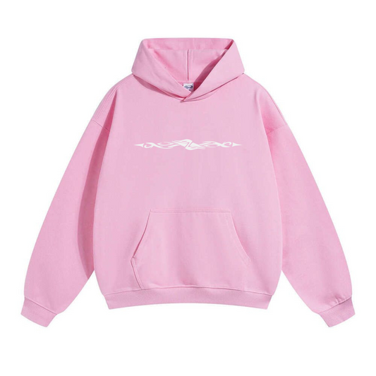 Pink Tribal Wave Beach Hoodie