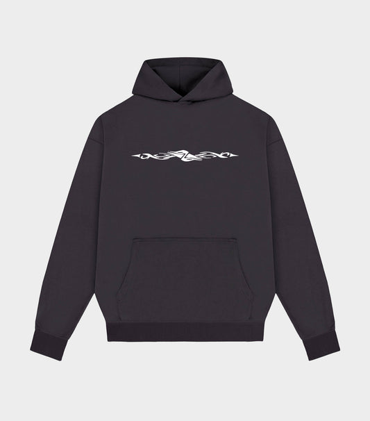 Black Tribal Wave Beach Hoodie