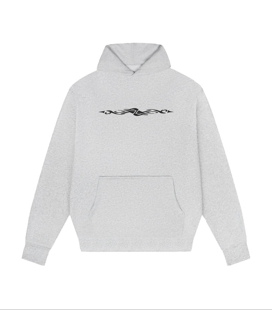 Grey Tribal Wave Beach Hoodie